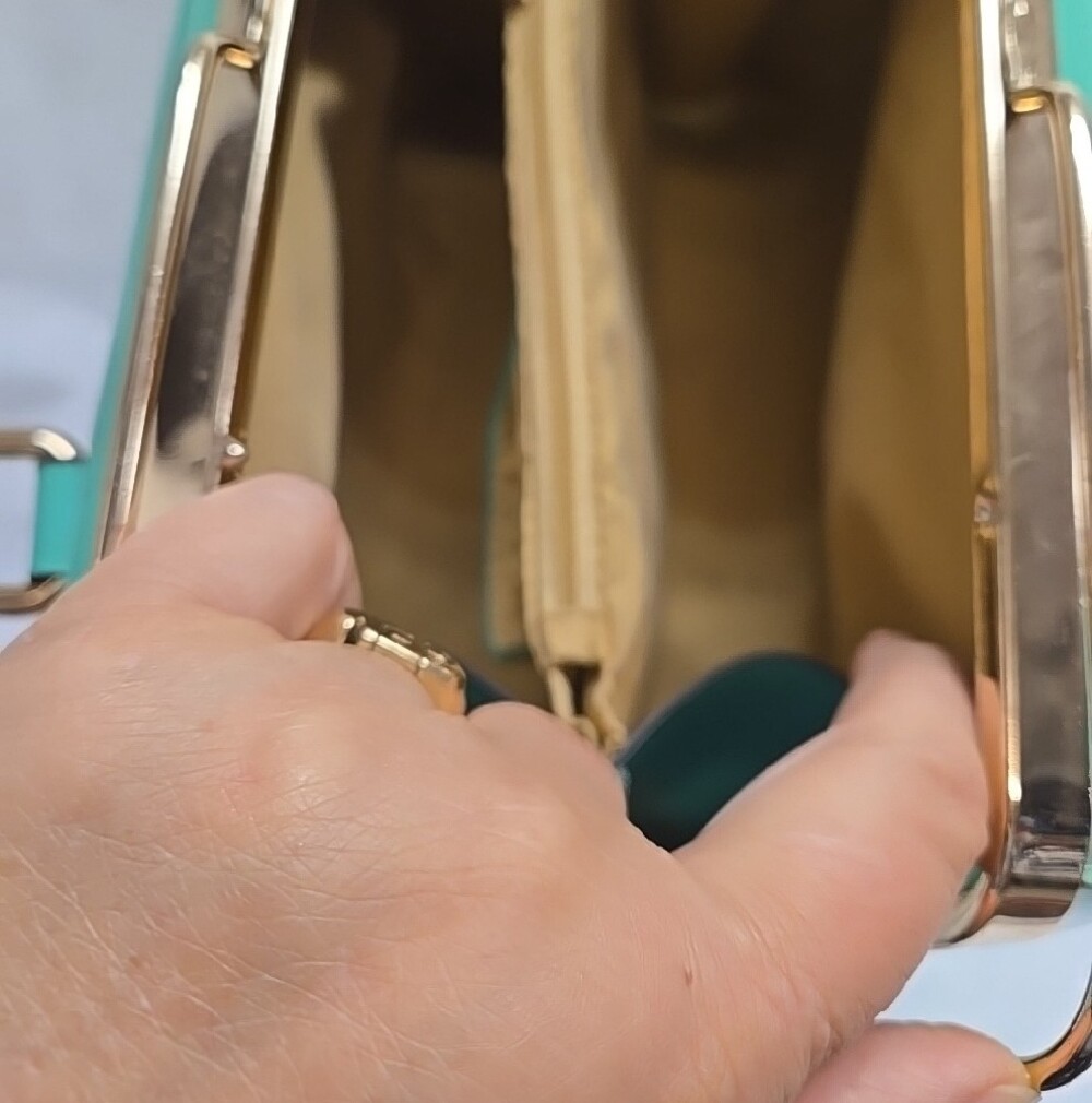 Mint Green Top-Handle Satchel With Wallet 10x12x6 W/ Wallet - Picture 6 of 11